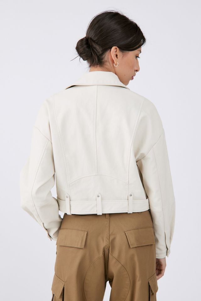 IZURIA Khaki Faux Leather Lace-Up Moto Jacket | Best Price and Reviews |  Zulily