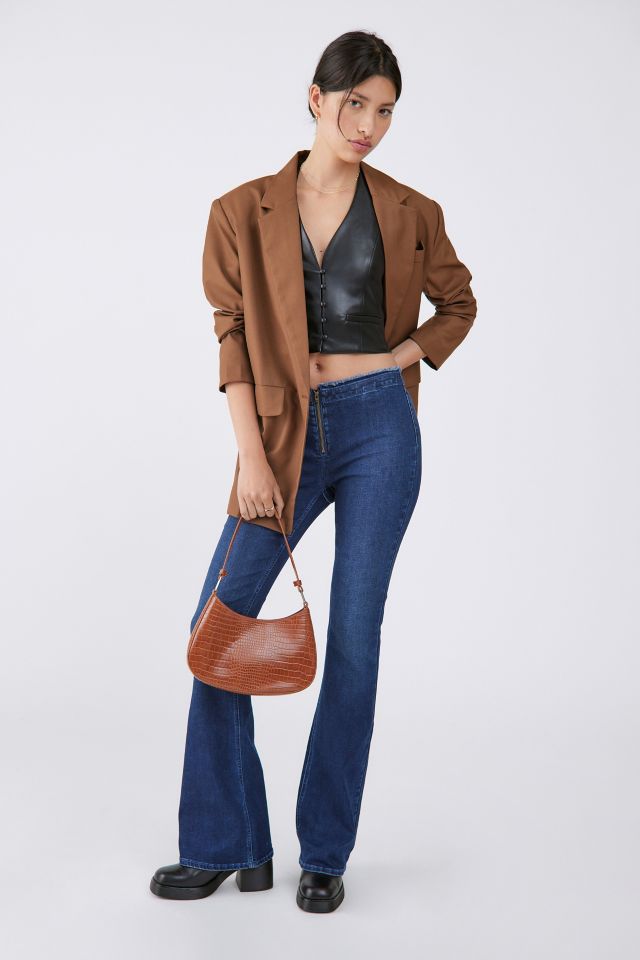 UO Kat Faux Leather Cropped Vest #2