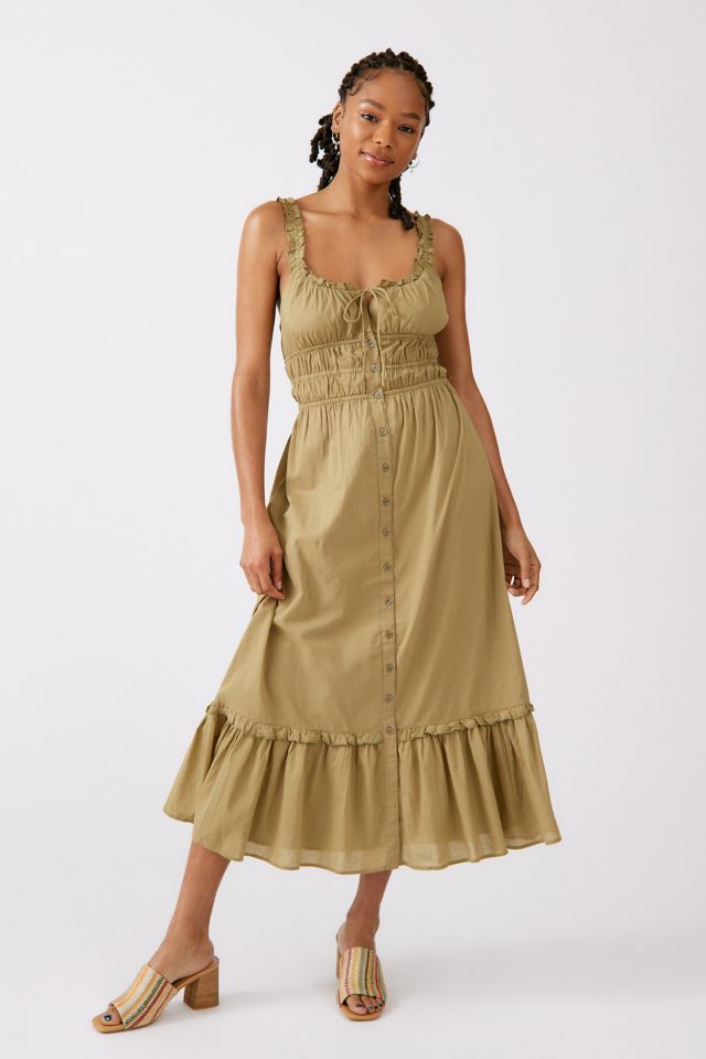 UO Sierra Lace-Up Midi Dress #2