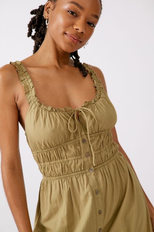 UO Sierra Lace-Up Midi Dress #3