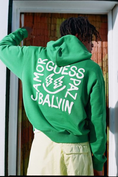 Guess Originals X J Balvin Paz Hoodie Sweatshirt In Green ModeSens