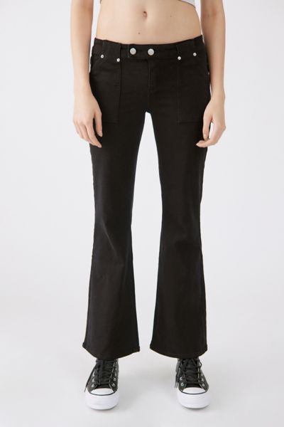 BDG Reese Low-rise Flare Jean In Black Lyst, 47% OFF
