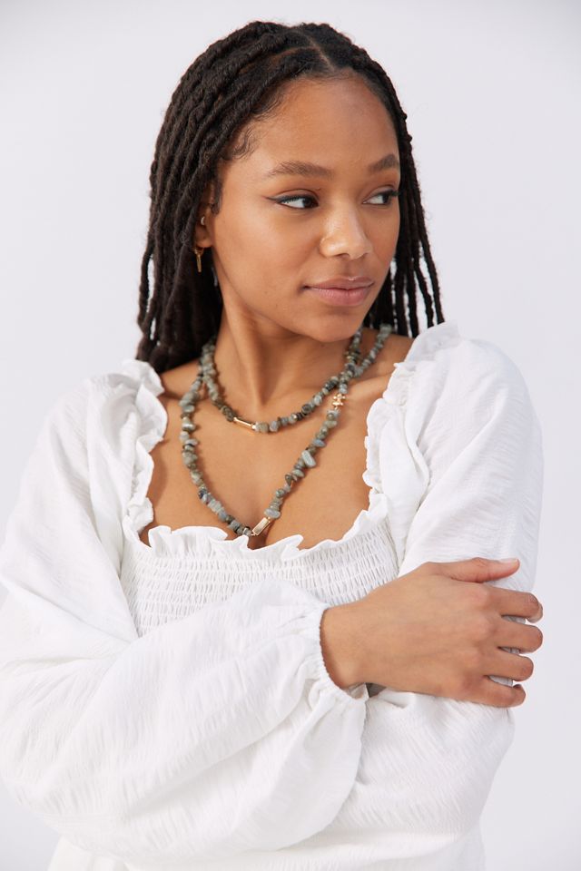 Kira Genuine Stone Layer Necklace Urban Outfitters