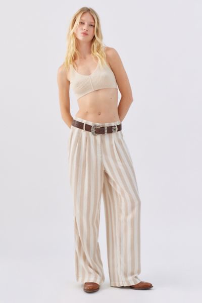 urban outfitters black and white striped pants