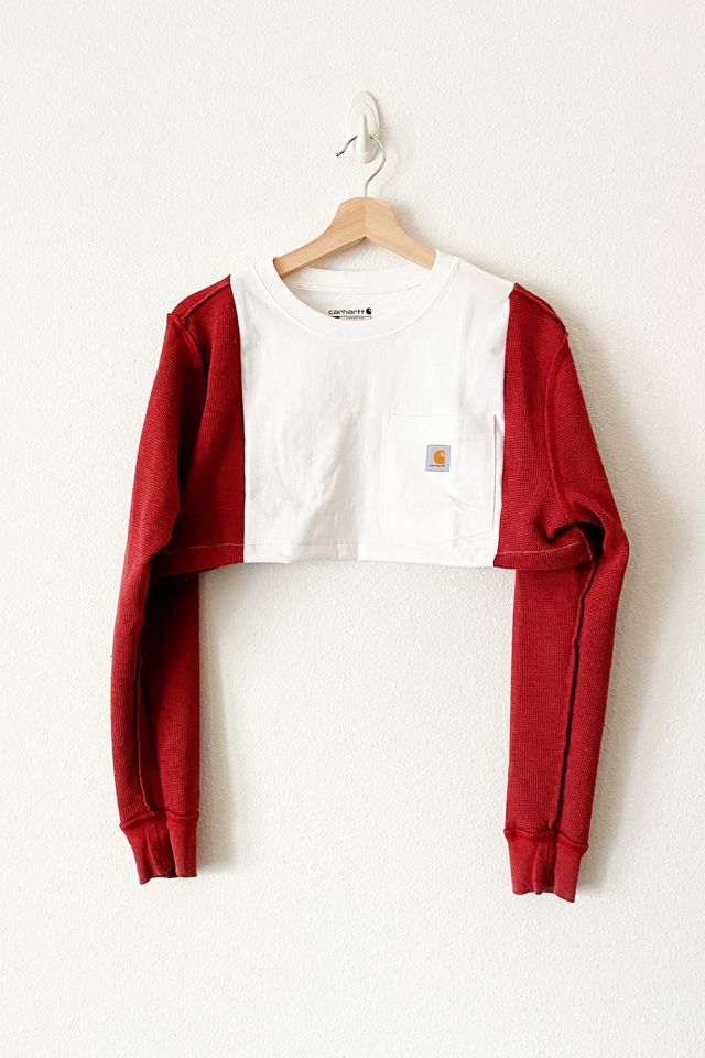 Reworked Carhartt Crop Top Thermal | Urban Outfitters