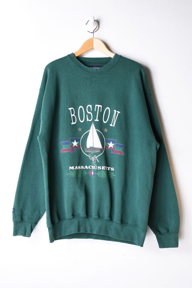 Vintage 90s Boston Dark Green Sweatshirt Urban Outfitters