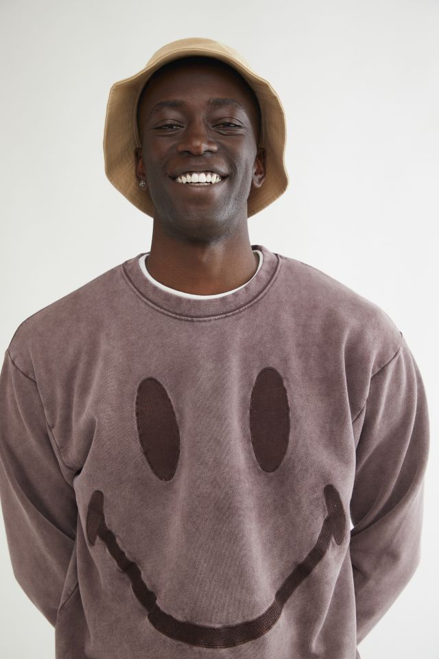 ★人気★【JUST SATURDAY】★OVERSIZE SMILE CREWNEC.K★関税込 Market X Smiley Oversized Crew Neck Sweatshirt | Urban