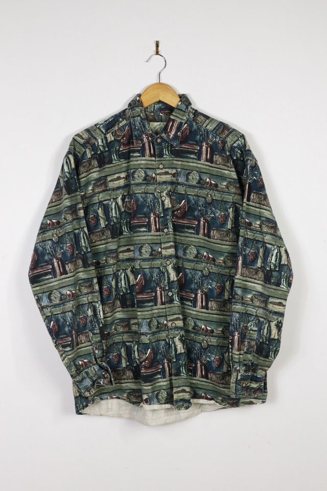 Vintage Fishing Button-Down Shirt | Urban Outfitters