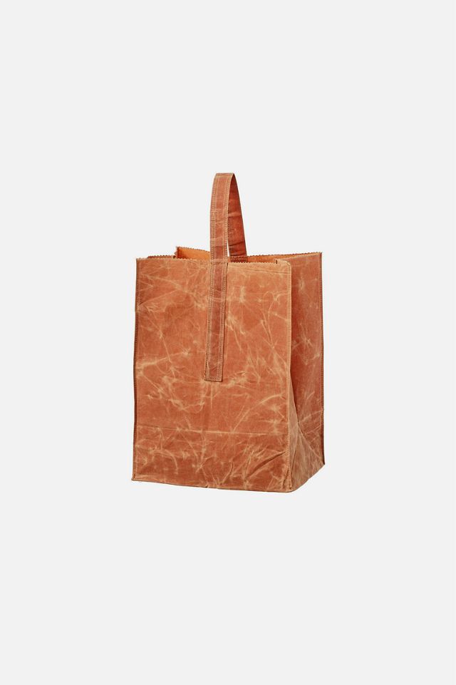 Puebco Waxed Cotton Reusable Grocery Bag With Handle #1