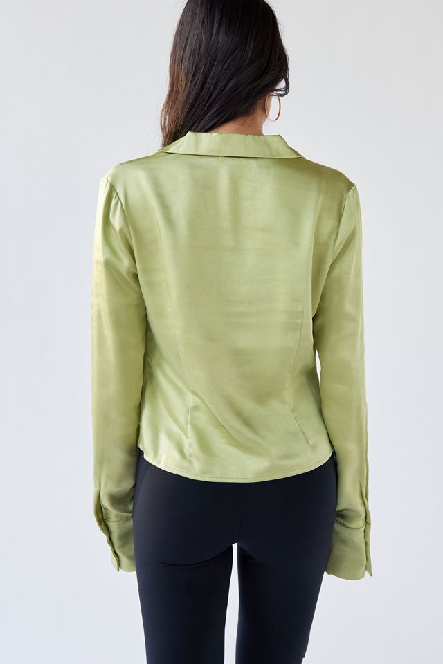 Motel Edzia Satin Open-Front Top #1