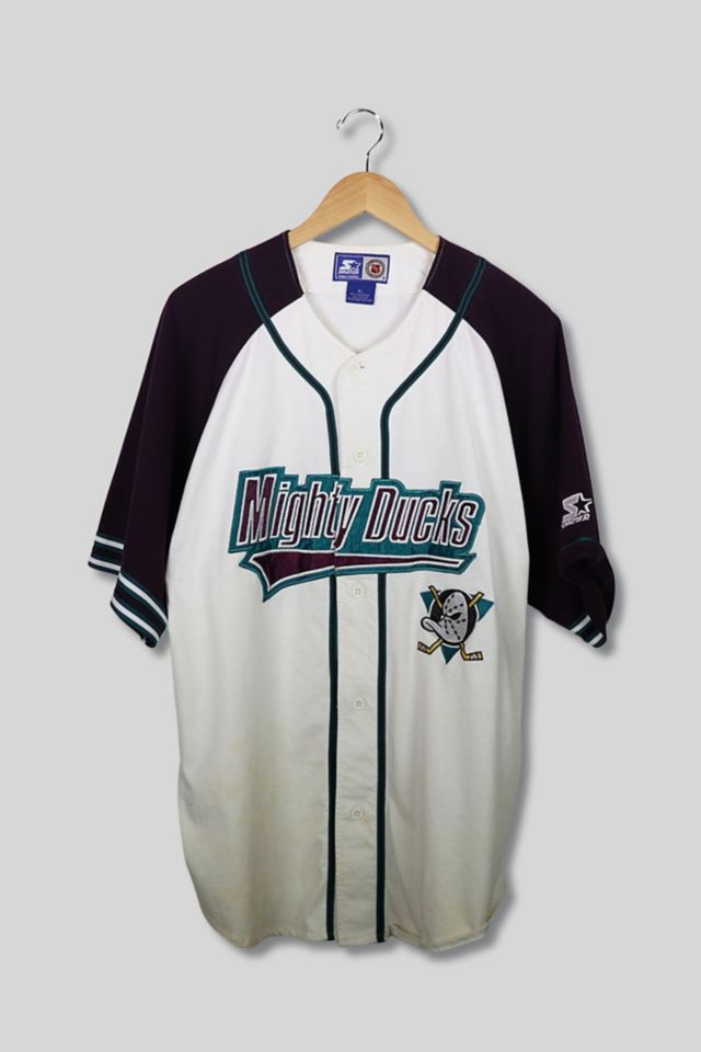 Vintage Starter NHL Anaheim Mighty Ducks Button up Baseball Jersey