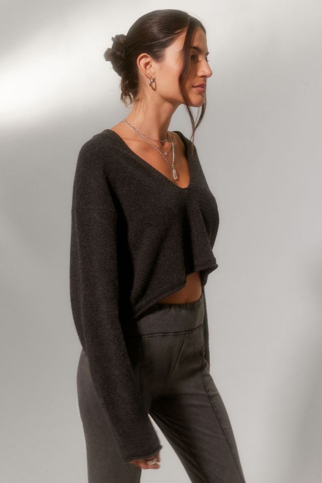 BDG Valeria Cropped V-Neck Sweater #4
