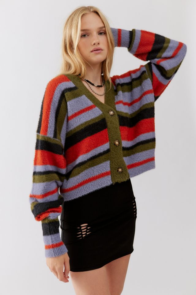 UO Thea Fuzzy Cardigan Urban Outfitters