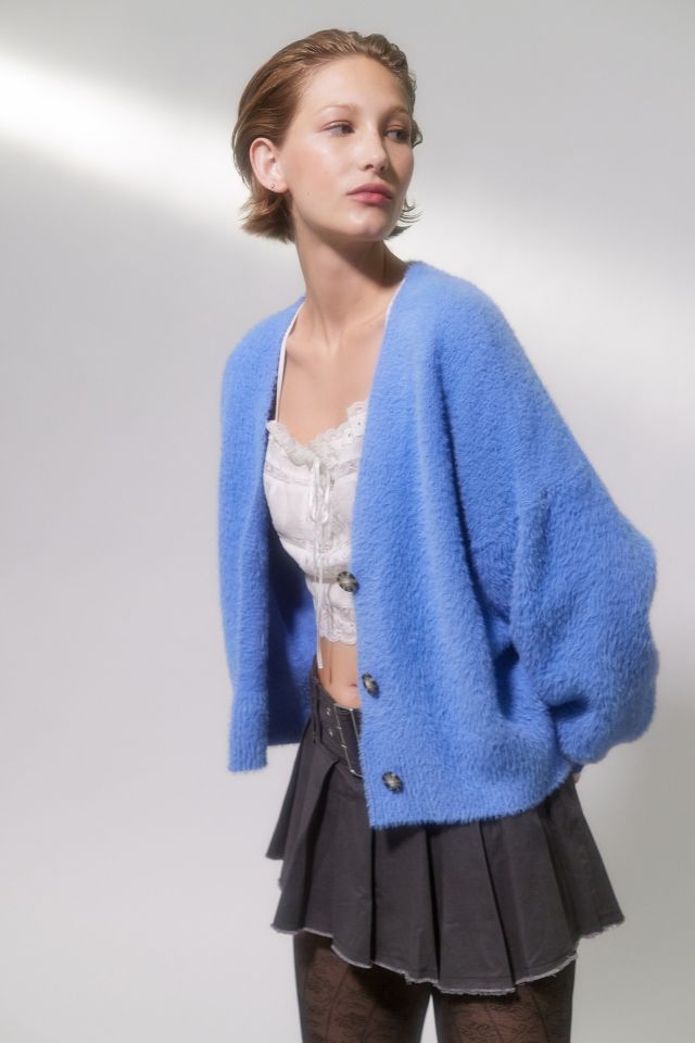 UO Thea Fuzzy Cardigan | Urban Outfitters