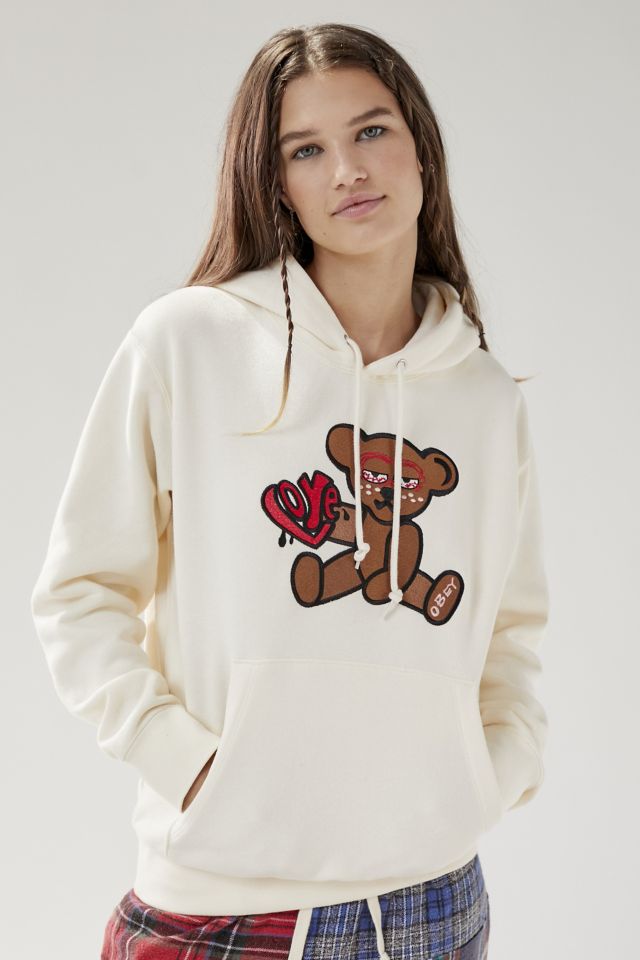 Obey best sale embroidered hoodie