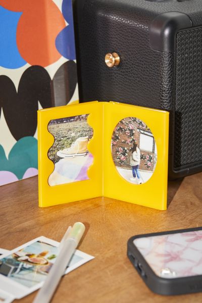 URBAN OUTFITTERS UO INSTAX DOUBLE PICTURE FRAME IN LIGHT ORANGE AT URBAN OUTFITTERS 
