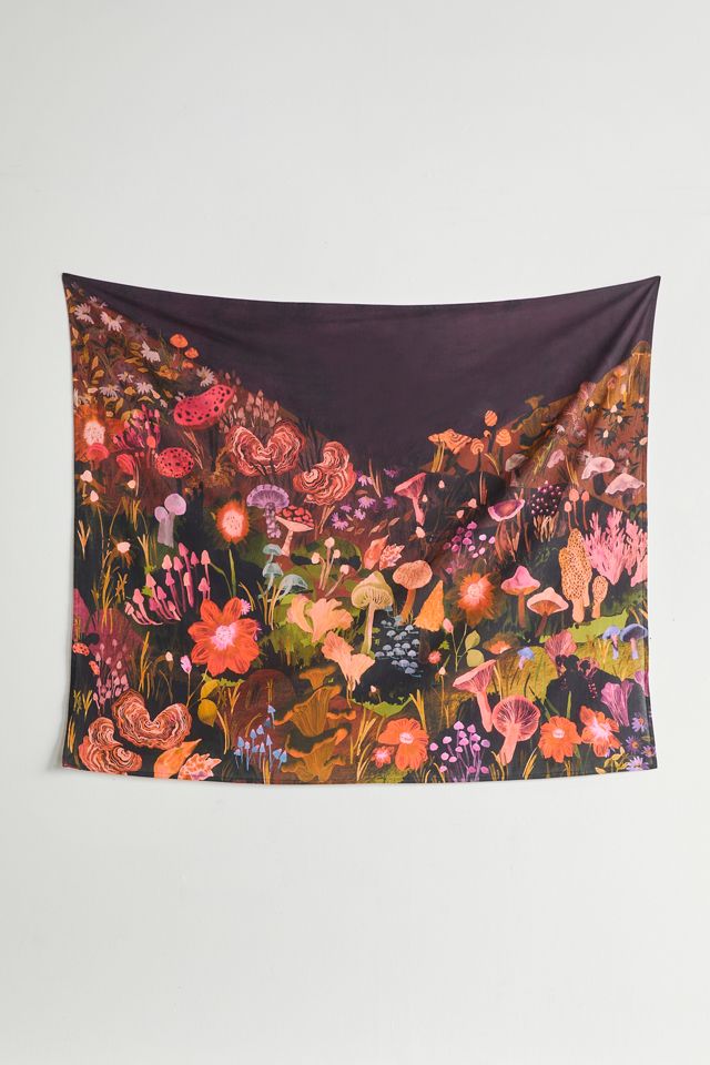 Night Mushroom Landscape Tapestry | Urban Outfitters