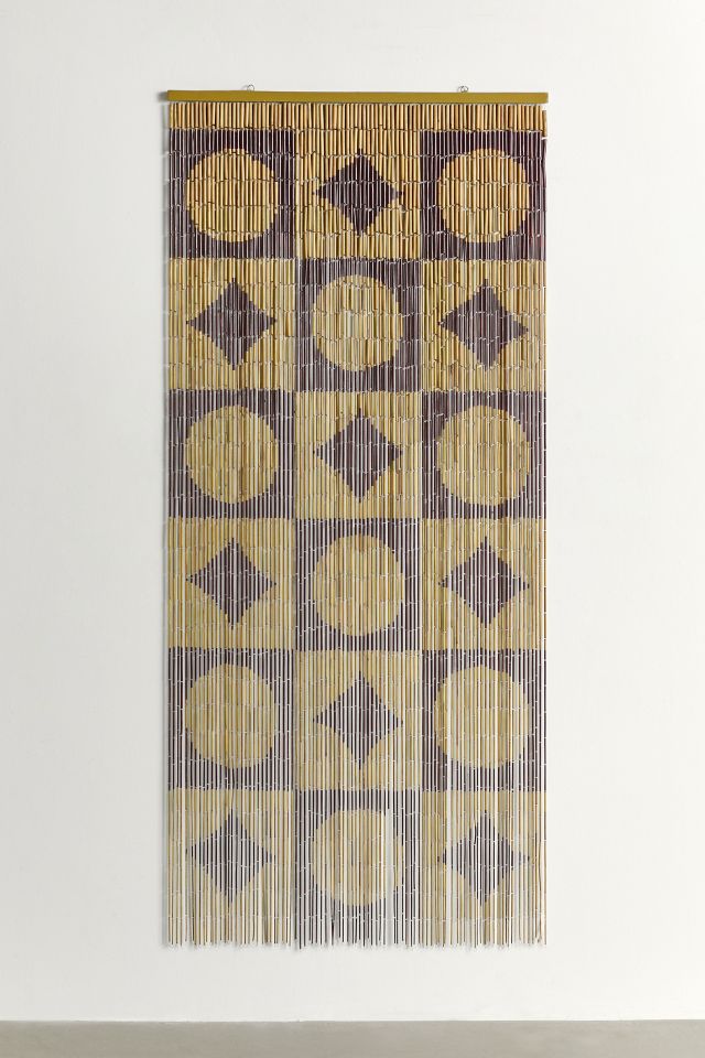 Geo Bamboo Beaded Curtain #1