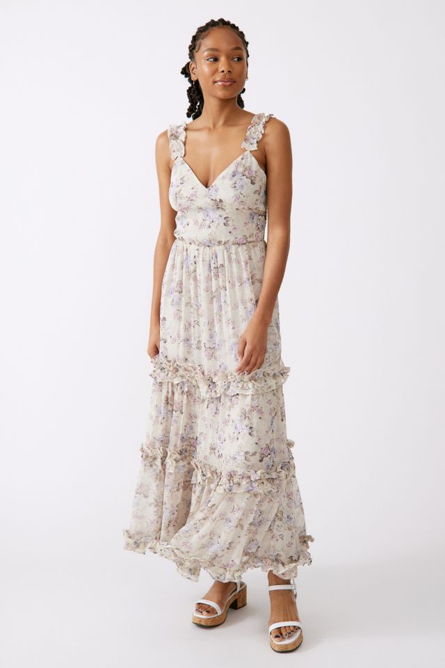 Dress Forum Floral Tiered Midi Dress | Urban Outfitters Canada
