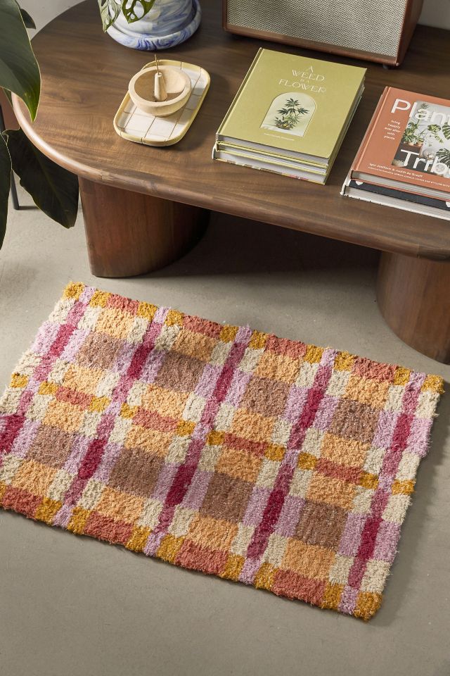 Plaid Tufted Shaggy Rug #1