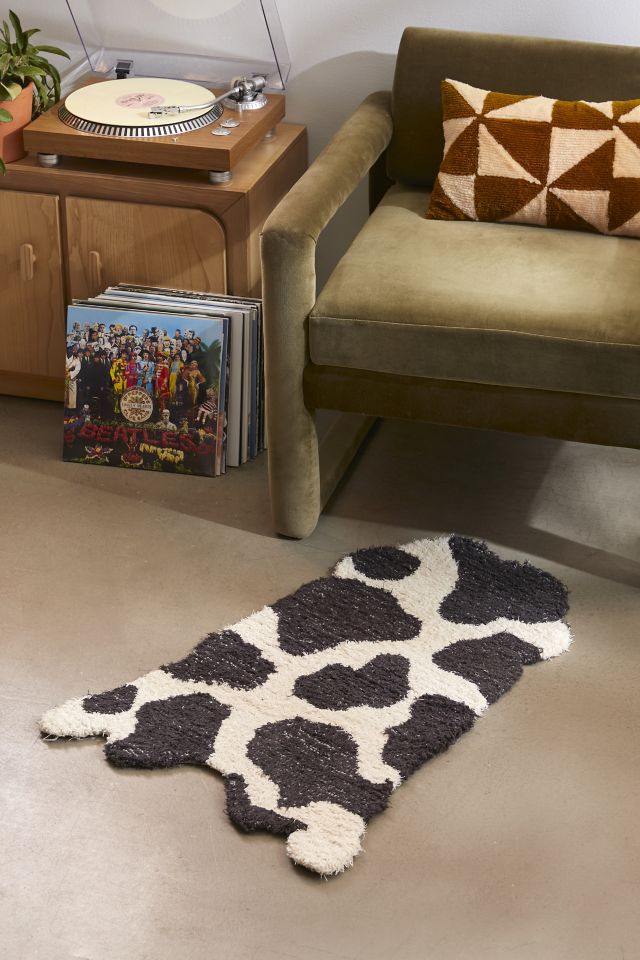 Tapis Shaggy Touffeté Imprimé Vache #1