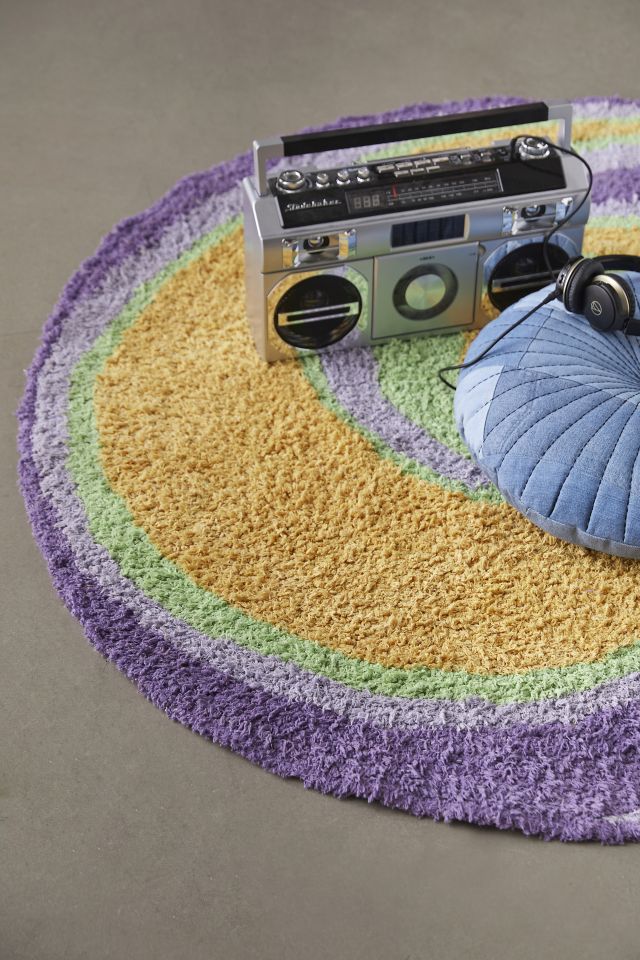 Spiral Woven Shag Rag Rug #1