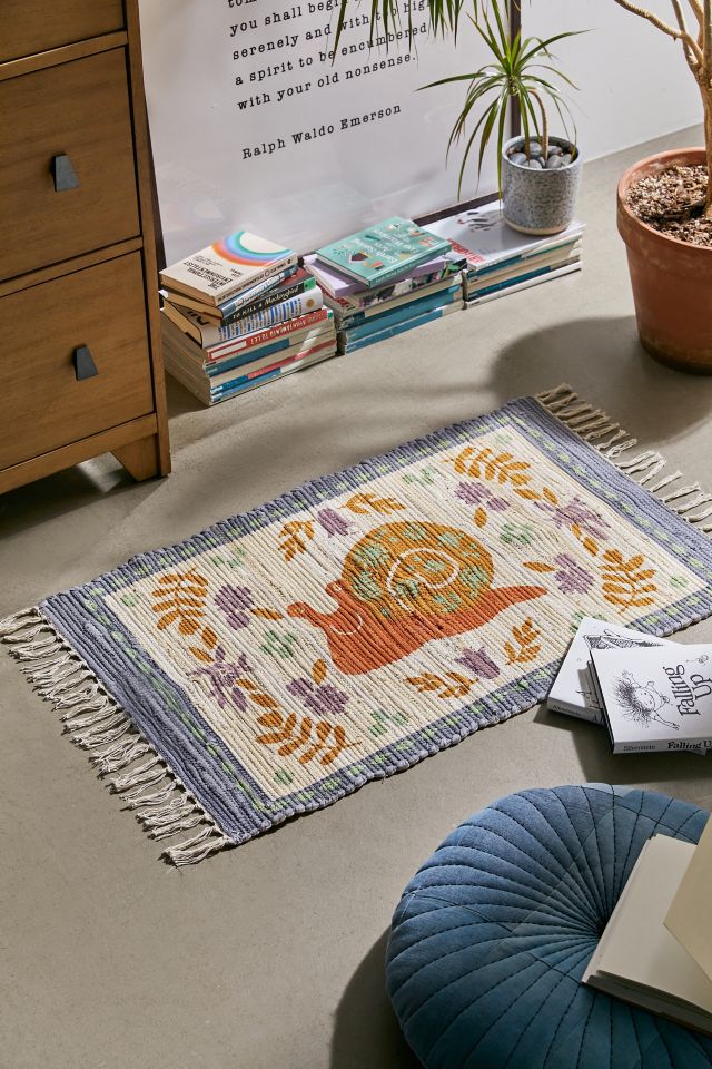 Tapis en Chiffon Imprimé d'Escargot #1