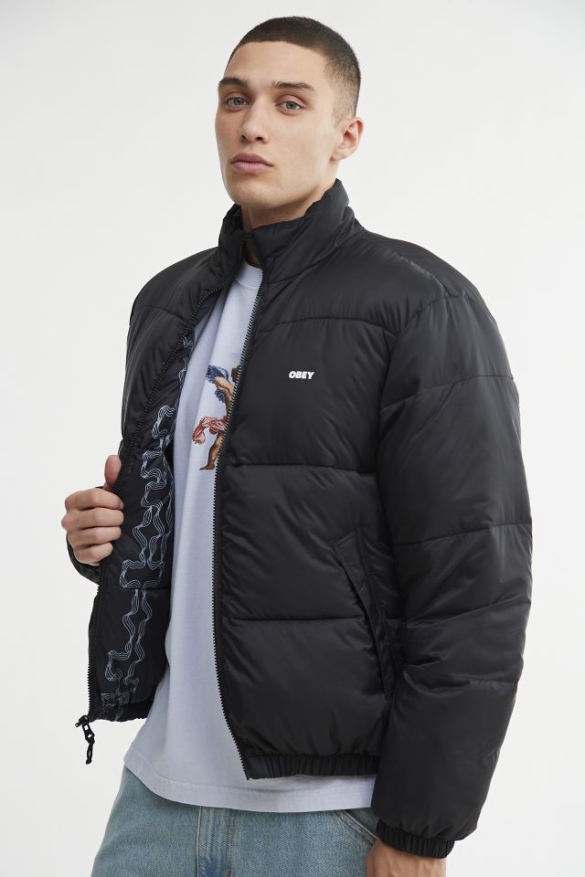 Obey bouncer puffer top jacket