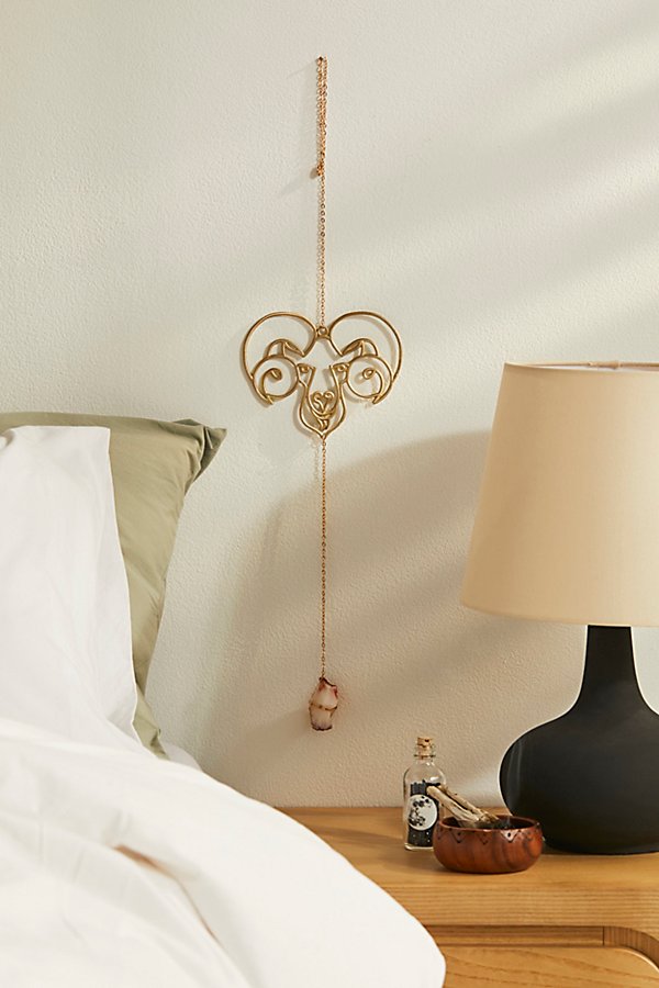 Ariana Ost Zodiac Wall Dangle In Aries At Urban Outfitters In Gold