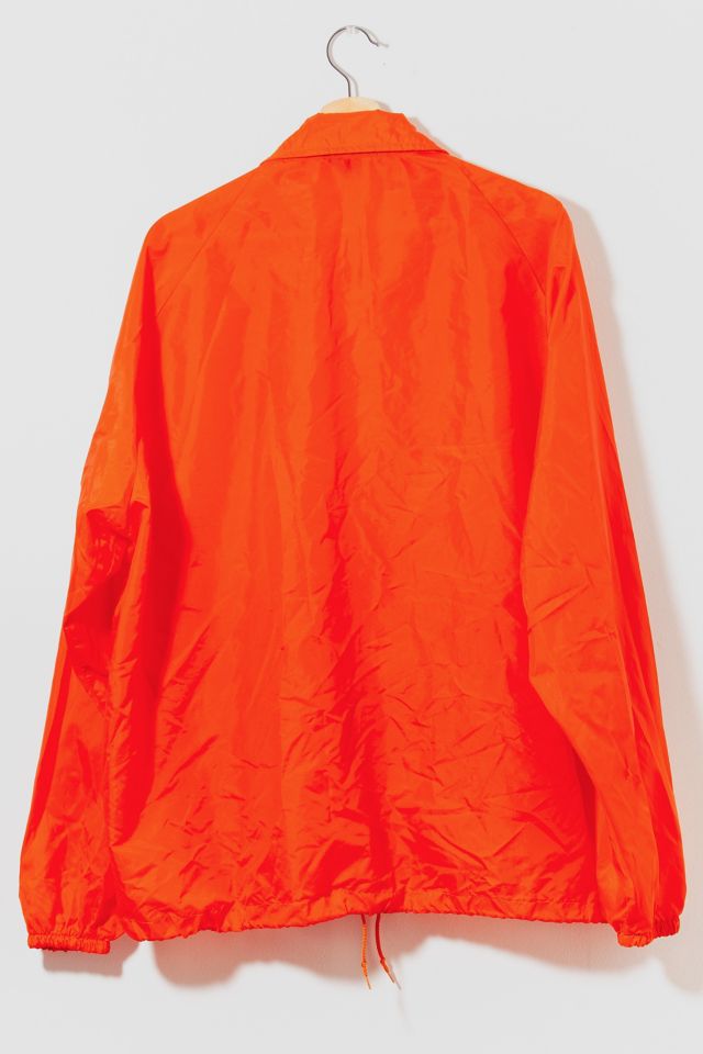 Vintage 1970s Orange Vito's Champion Running Man Made in USA Windbreaker Coaches Jacket #1