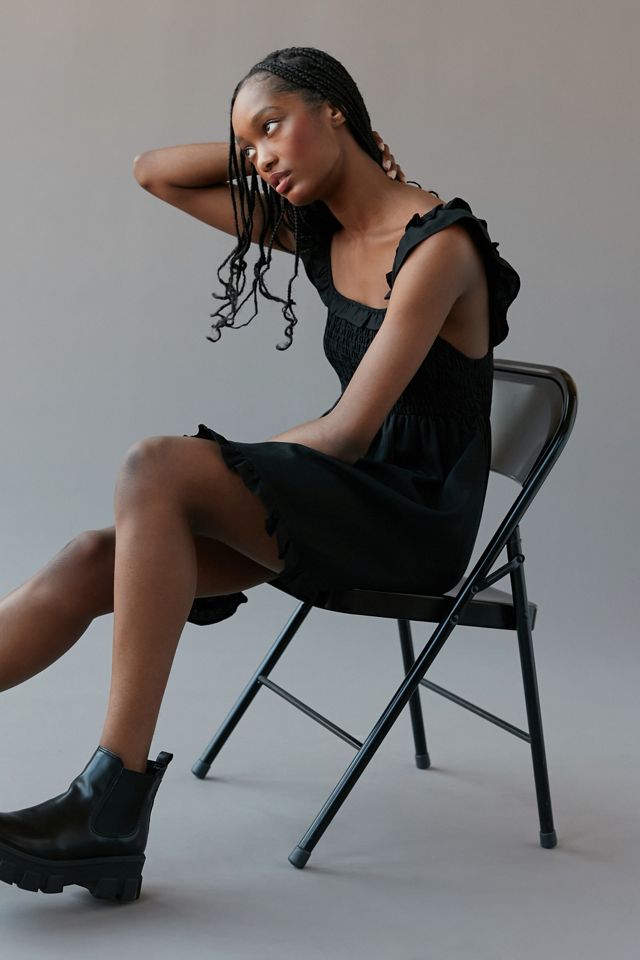 Urban Renewal Linen Flutter Sleeve Mini Dress #2