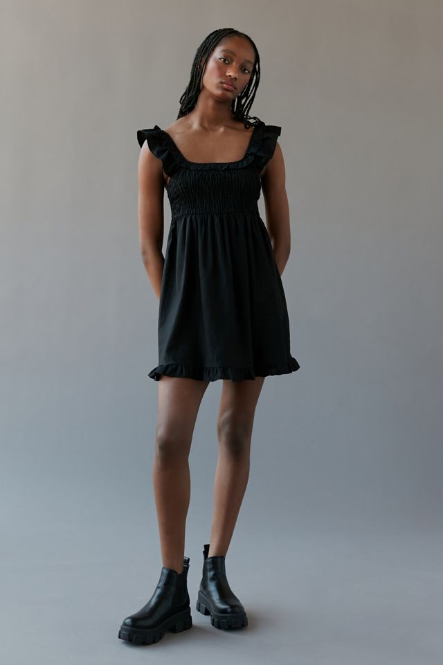 Urban Renewal Linen Flutter Sleeve Mini Dress #3