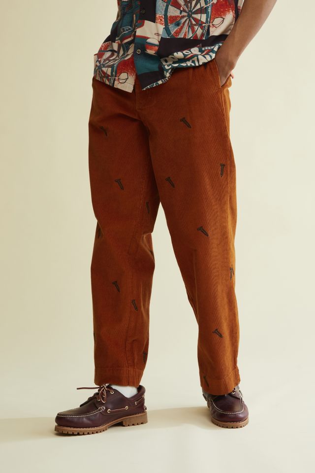 Mens Embroidered Pants, Critter Pants