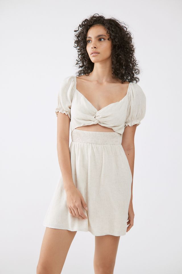 Kiss The Sky Linen Mini Dress #1