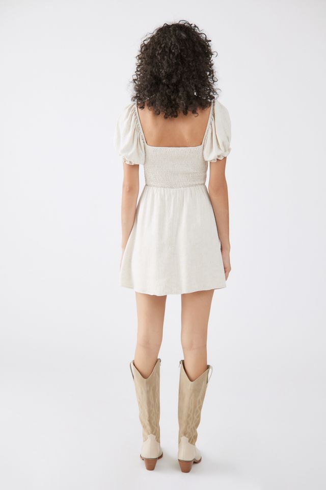 Kiss The Sky Linen Mini Dress #3