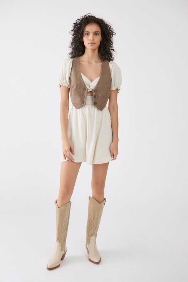 Kiss The Sky Linen Mini Dress #4
