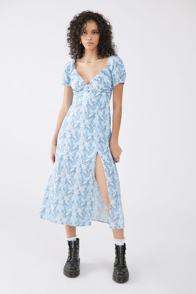 Kiss The Sky Side Slit Midi Dress #3