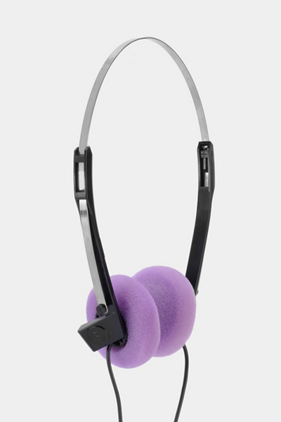 Retro Foam On-Ear Headphones by Retrospekt in Purple at Urban Outfitters