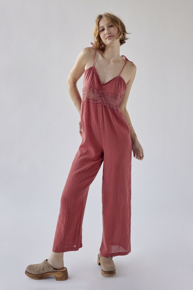 Pink jumpsuit urban store outfitters