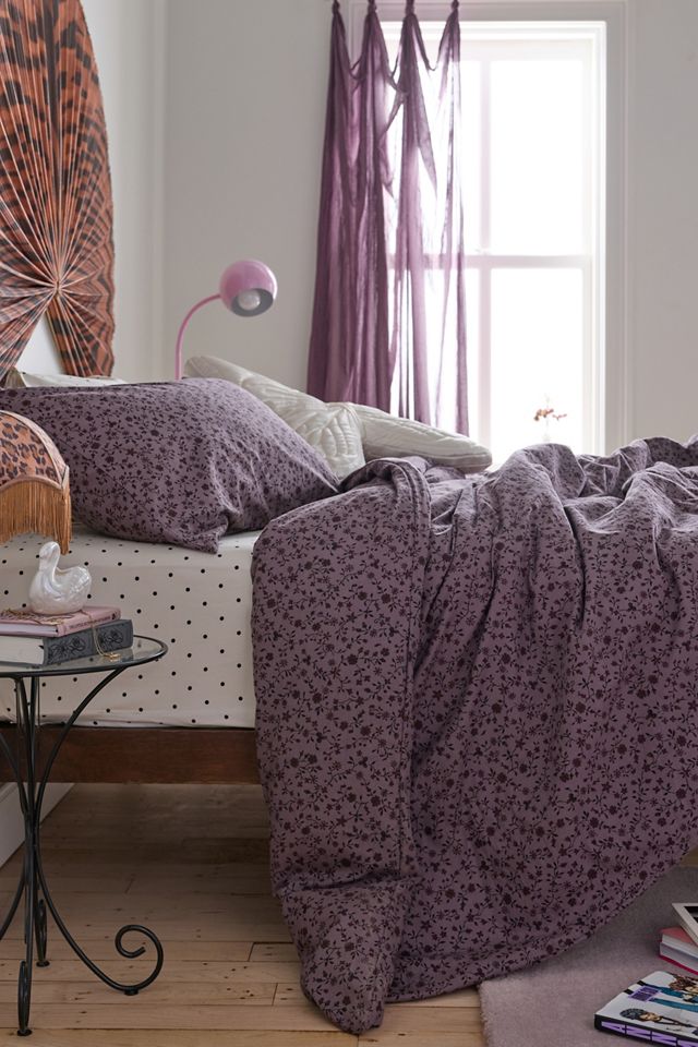 Ensemble de housse de couette Clarissa à motif de vignes florales #1