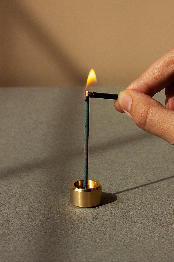 Craighill Solid Brass Incense Holder In Gold At Urban Outfitters