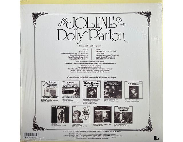 Dolly Parton - Jolene LP #2