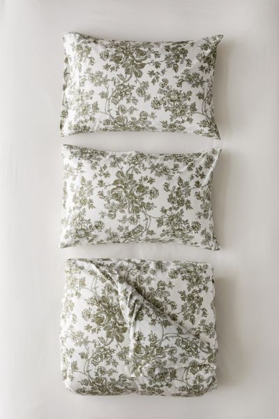Urban Outfitters Toile Duvet Set In Green At