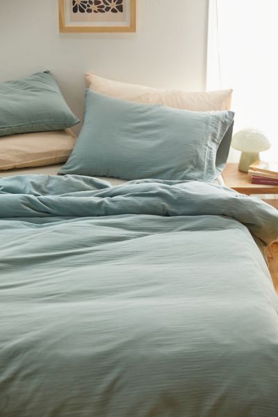 Urban Outfitters Cozy Crinkle Duvet Set