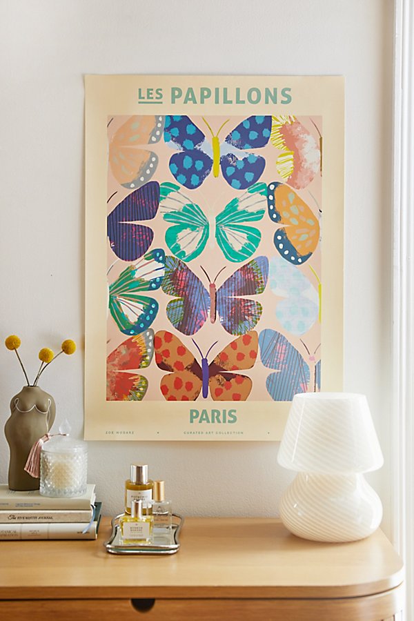 Pstr Studio Zoe Wodarz Les Papillons - Paris Art Print At Urban Outfitters