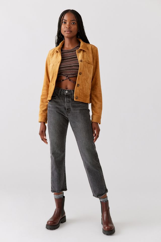 Blank NYC Faux Suede Trucker Jacket #2