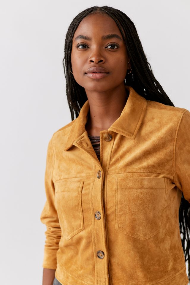 Blank NYC Faux Suede Trucker Jacket #3
