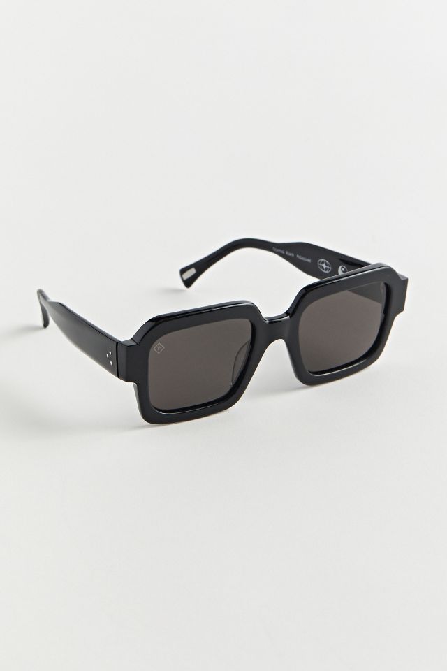 Raen Mystiq Pol S236 Rectangle Polarized Sunglasses - Black