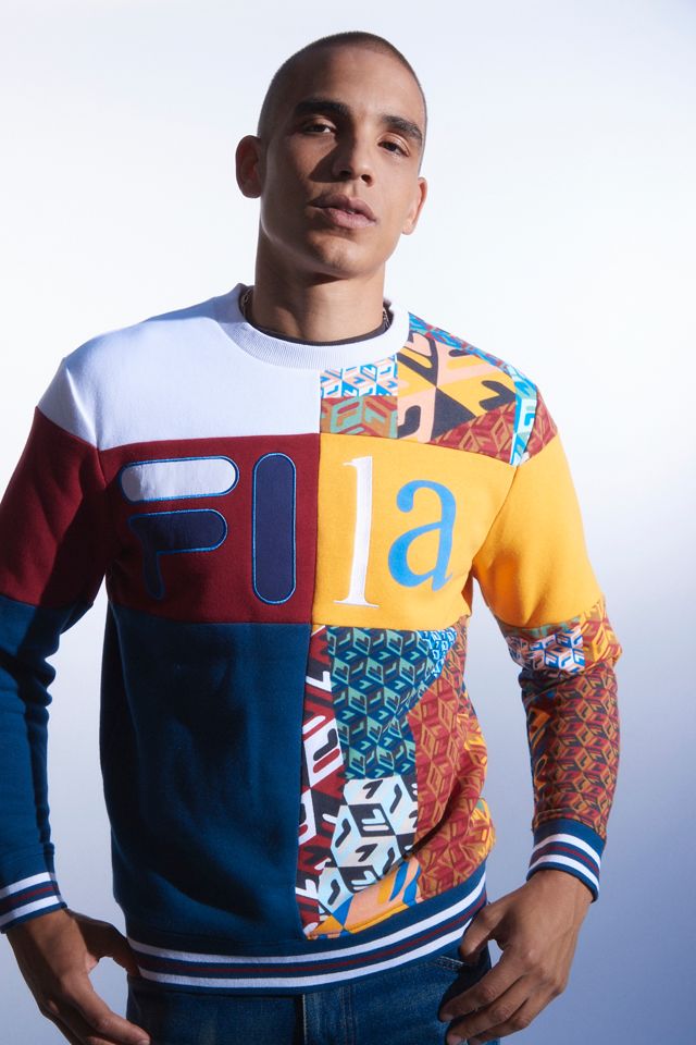 FILA Patterned Crew Neck Sweatshirt | Urban Outfitters