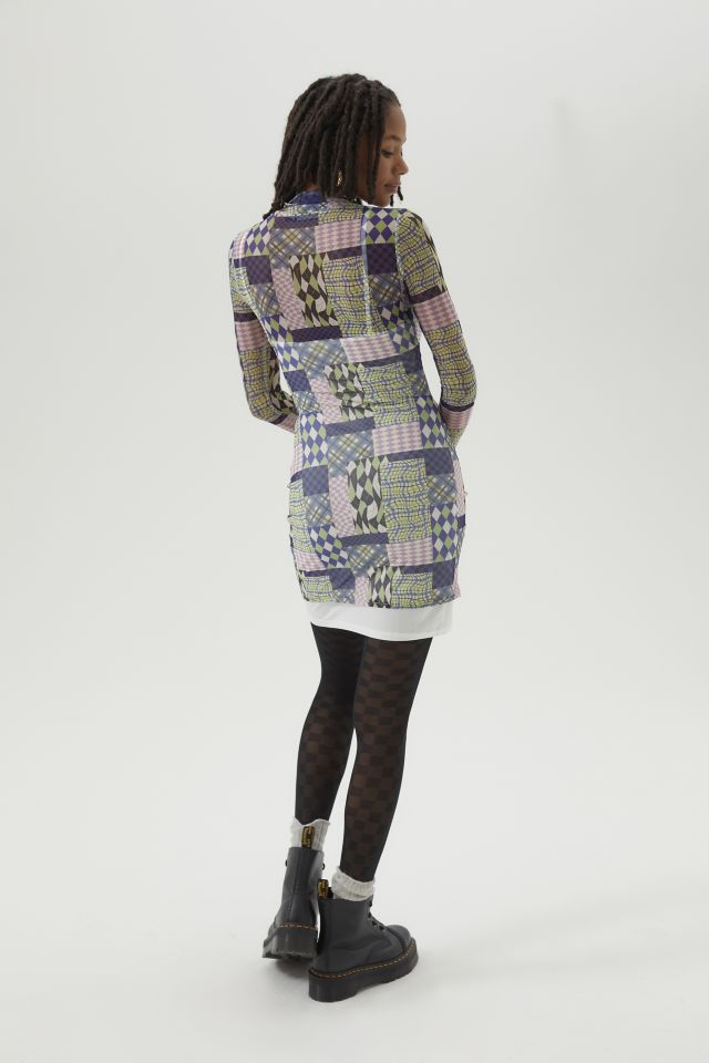 Daisy Street Mesh Patchwork Mini Dress #1